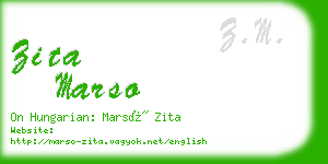 zita marso business card